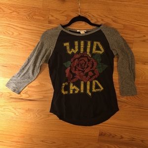 F21 ‘Wild Child’ baseball style tee